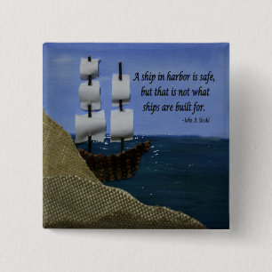 Ein Schiff im Hafen ist eine sichere Inspirationsq Button