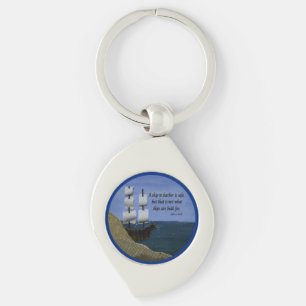 Ein Schiff im Hafen ist eine sichere Inspirationsq Schlüsselanhänger