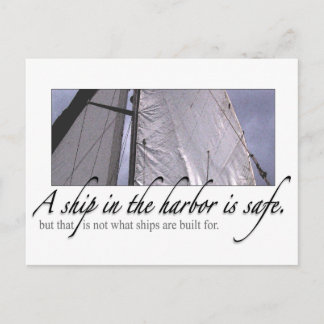 Ein Schiff im Hafen Postkarte