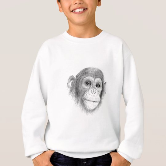 Ein Schimpanse, nicht herum Monkeying Skizze Sweatshirt