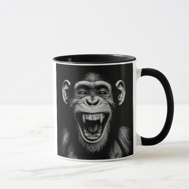 Ein Schimpansen lacht. Tasse (Rechts)