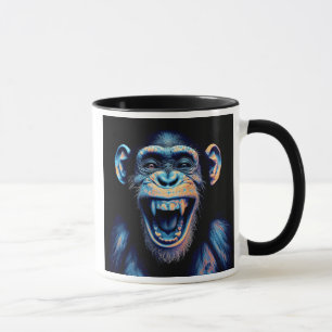 Ein Schimpansen lacht. Tasse