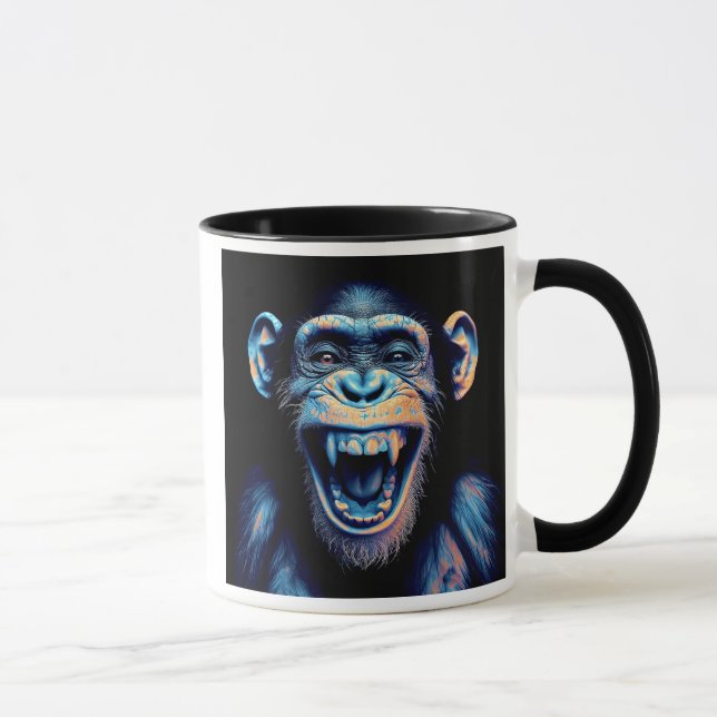 Ein Schimpansen lacht. Tasse (Rechts)
