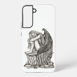Ein schlafender Engel auf dem Stein Samsung Galaxy Hülle