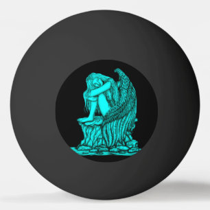 Ein schlafender Engel auf dem Stein Tischtennisball