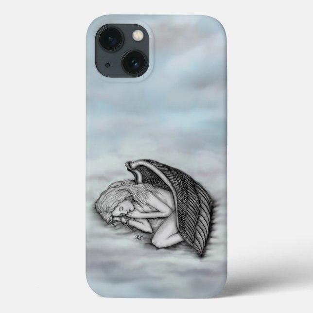 Ein schlafender Engel auf den Himmelswolken Case-Mate iPhone Hülle (Rückseite)