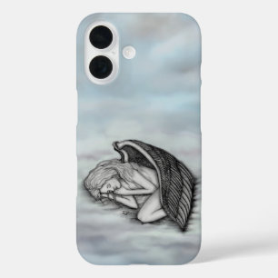Ein schlafender Engel auf den Himmelswolken iPhone 16 Hülle