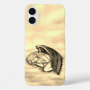 Ein schlafender Engel auf den Himmelswolken iPhone 16 Plus Hülle