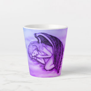 Ein schlafender Engel auf den Himmelswolken Milchtasse