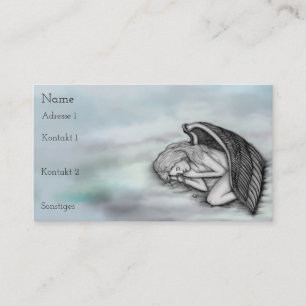 Ein schlafender Engel auf den Himmelswolken Visitenkarte