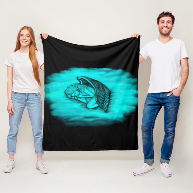 Ein schlafender Engel Fleecedecke (Beispiel)