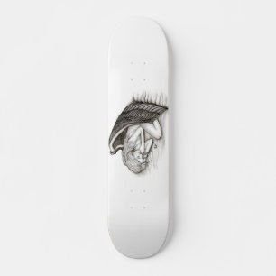 Ein schlafender Engel , schwarz und weiß Skateboard