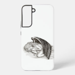 Ein schlafender Engel , schwarz-weiß Design Samsung Galaxy Hülle