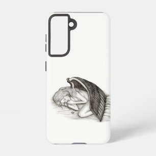 Ein schlafender Engel , schwarz-weiß Design Samsung Galaxy Hülle