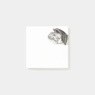 Ein Schlafengel , Schwarz-Weiß-Design Post-it Klebezettel