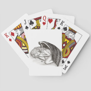 Ein Schlafengel , Schwarz-Weiß-Design Spielkarten