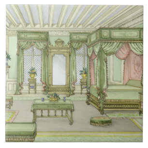 Ein Schlafzimmerinnenraum in Art Henri II Fliese
