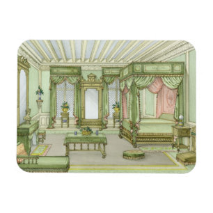 Ein Schlafzimmerinnenraum in Art Henri II Magnet