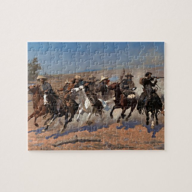 Ein Schlag für Holz von Frederic Remington (Horizontal)