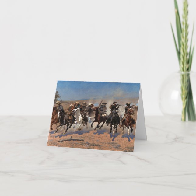 Ein Schlag für Holz von Frederic Remington Dankeskarte (Vorderseite)