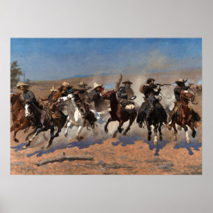 Ein Schlag für Holz von Frederic Remington Poster
