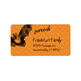Ein Schläger schreit über dieses Halloween Adressaufkleber