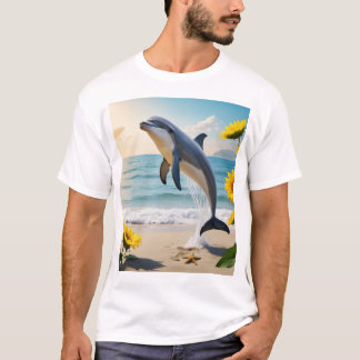 Ein schlauer Delphin springt anmutig T-Shirt
