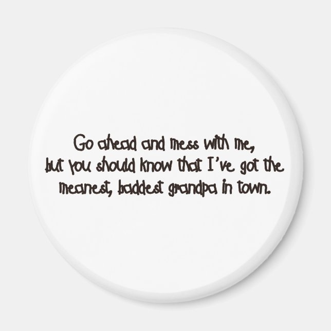 Ein schlechter Opa! Magnet (Vorne)