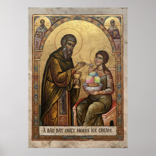Ein schlechter Tag braucht nur Eiscreme-Byzantinis Poster