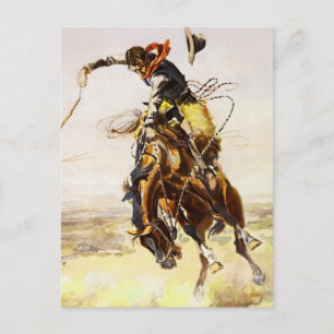 „Ein schlimmer Gaul“ von Charles M. Russell Postkarte