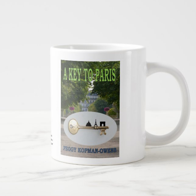 "Ein Schlüssel nach Paris" Jumbo-Tasse (Rechts)