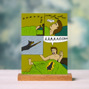 Ein schmerzhafter weck acrylschild