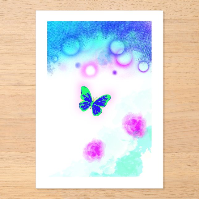 Ein Schmetterling  Acryleinladungen (Vorderseite)