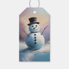Ein schneebedeckter Tag Geschenkanhänger