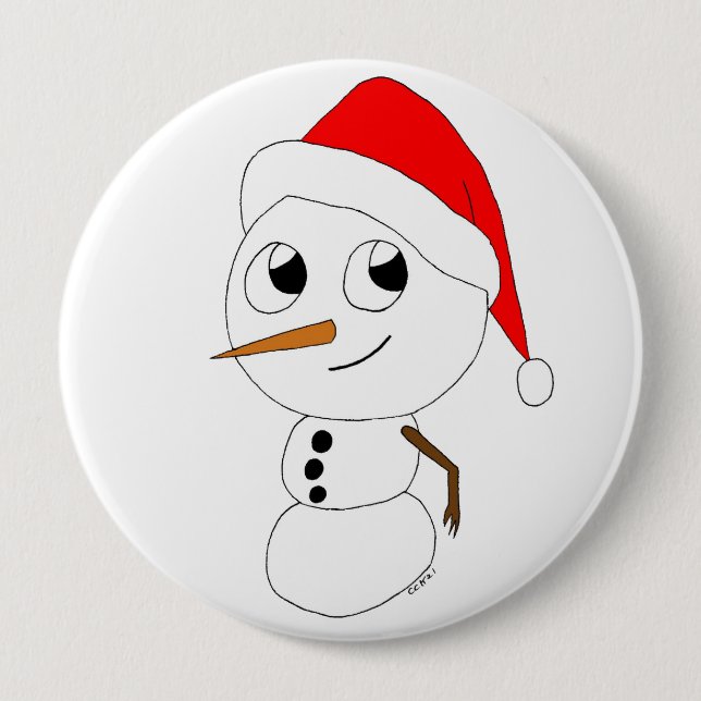 ein Schneemann Button (Vorderseite)
