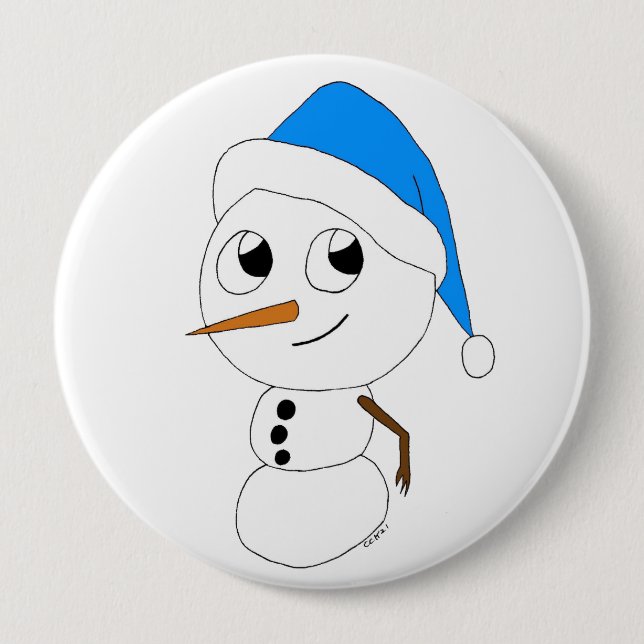 ein Schneemann Button (Vorderseite)