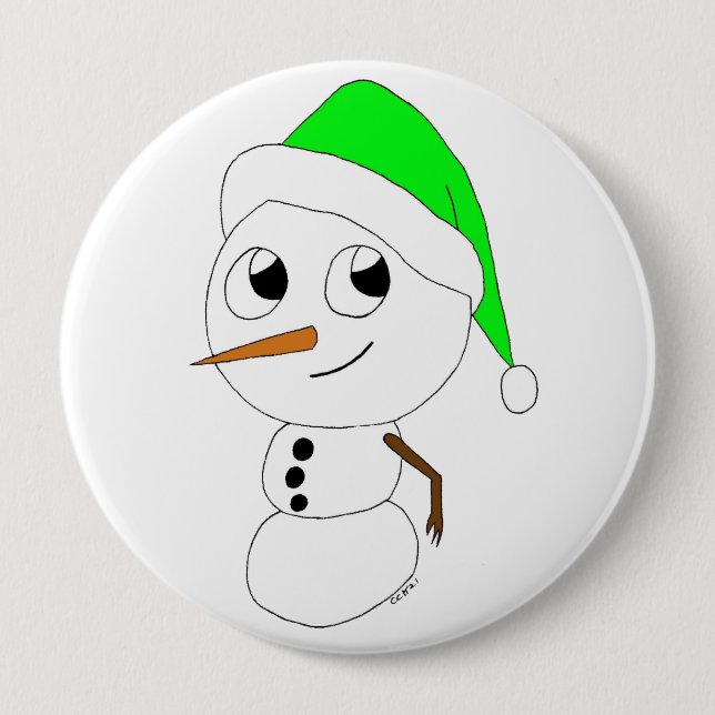 ein Schneemann Button (Vorderseite)