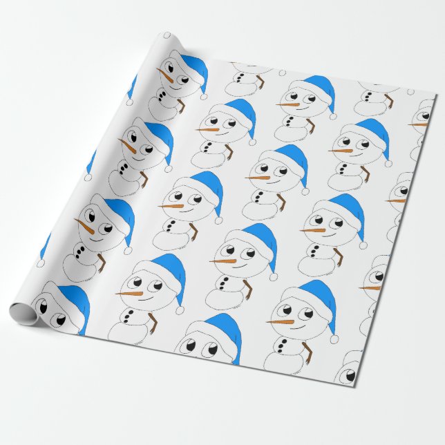 ein Schneemann Geschenkpapier (Ungerollt)