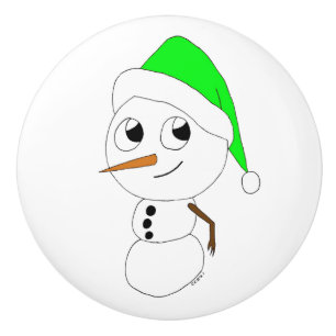 ein Schneemann Keramikknauf