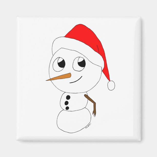 ein Schneemann Magnet (Vorne)