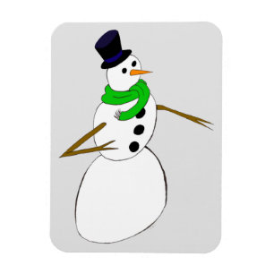 ein Schneemann Magnet