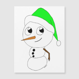 ein Schneemann Magnetkarte