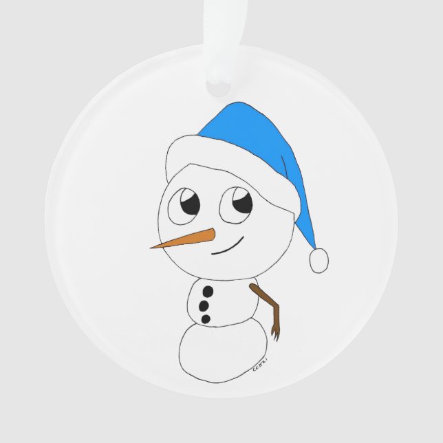 ein Schneemann Ornament (Vorderseite)