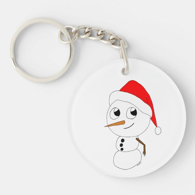 ein Schneemann Schlüsselanhänger (Vorderseite)