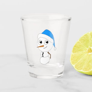 ein Schneemann Schnapsglas