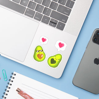 EIN SCHNELLER AVOCADO-STICKER AUFKLEBER