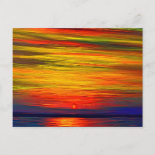 Ein schöner abstrakter Sonnenuntergang über dem Oz Postkarte