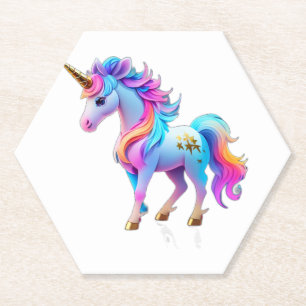 Ein schöner Einhornaufkleber 1 Untersetzer
