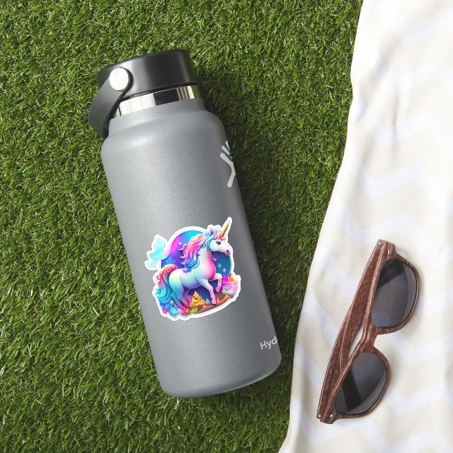 Ein schöner Einhornaufkleber Aufkleber (HydroFlask Insitu)