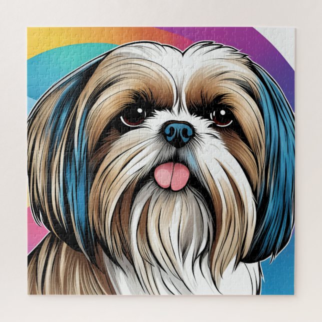 Ein schöner, lustiger Shih Tzu (Vertikal)